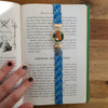Fox with leaves elastic ribbon bookmarks / handmade from polymer clay motifs forest