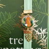 Fox with leaves elastic ribbon bookmarks / handmade from polymer clay motifs forest