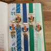 Fox with leaves elastic ribbon bookmarks / handmade from polymer clay motifs forest