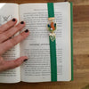Fox with leaves elastic ribbon bookmarks / handmade from polymer clay motifs forest