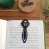 Red mushrooms black metal bookmark / clip woodlands
