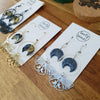 Moons and moths earrings / nature woodlands forestcore