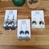 Moons and moths earrings / nature woodlands forestcore