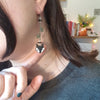 Mushroom earrings with aventurine stones / nature woodlands forestcore