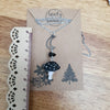 Mushroom earrings and necklace with obsidian stones / nature woodlands forestcore