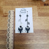 Mushroom earrings with aventurine stones / nature woodlands forestcore