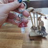 Mushroom key chain light handmade from clay / fungi accessories