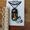 Midnight sky spring necklace with fox and butterfly / nature woodlands and forest