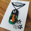 Midnight sky spring necklace with fox and butterfly / nature woodlands and forest