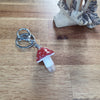 Mushroom key chain light handmade from clay / fungi accessories