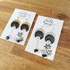 Black moons earrings / nature woodlands forestcore