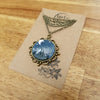 Landscape with mountains pendant cabochon / handmade from polymer clay / nature jewelry pendant