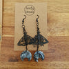 Marbled moons and moths earrings / nature woodlands forestcore