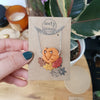 Fox sleeping on Autumn leaves necklace / nature woodlands and forest