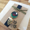 Moth and moon elastic ribbon bookmark adjustable / handmade from polymer clay motifs forest