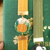 Halloween elastic ribbon bookmarks adjustable with different subjects / handmade from polymer clay motifs forest