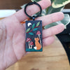 Fox key chain with mushrooms / forest accessories