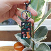 Fox key chain with mushrooms / forest accessories