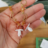 Mushroom earrings with different colours and stones / nature woodlands forestcore