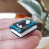 Book necklace with mountains and Northern Lights / handmade from polymer clay / nature jewelry pendant