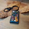 Fox key chain with mushrooms / forest accessories