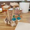 Mushroom earrings with different colours and stones / nature woodlands forestcore