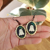 Ghosts or squirrels frame earrings / nature woodlands and forest
