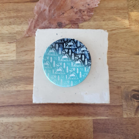 Winter whimsical trinket dishes with different patterns / handmade from polymer clay