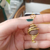 Winter oil diffuser hanging decoration with lava bead handmade from clay / winter landscape foxes