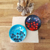 Whimsical mushrooms trinket dishes with sparkles