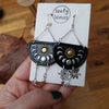 Moon phases and sun earrings / nature woodlands and forest