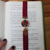 Midnight sky autumnal elastic ribbon bookmarks adjustable with different subjects / handmade from polymer clay motifs forest