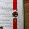 Midnight sky autumnal elastic ribbon bookmarks adjustable with different subjects / handmade from polymer clay motifs forest