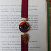 Midnight sky autumnal elastic ribbon bookmarks adjustable with different subjects / handmade from polymer clay motifs forest