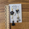 Spring foxes asymmetrical earrings with flowers / nature woodlands and forest