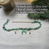 Aventurine crystal necklace with polymer clay moon / handmade / nature jewelry pendant