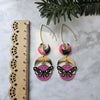 Moons and moths earrings / nature woodlands and forest