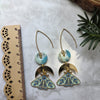 Moons and moths earrings / nature woodlands and forest