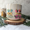 Moons and moths earrings / nature woodlands and forest