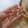 Mushroom earrings / nature woodlands and forest
