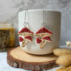 Mushroom earrings / nature woodlands and forest