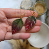 Autumn leaf earrings / nature woodlands forestcore
