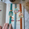 Mushrooms elastic ribbon bookmarks / nature autumn