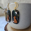 Fox earrings with stained glass effect / nature woodlands and forest