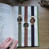Dark forest elastic ribbon bookmarks adjustable with different subjects / handmade from polymer clay