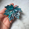 Maple leaf whimsical trinket dish / handmade from polymer clay