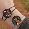 Adjustable bracelets with fox or mushrooms / nature woodlands forest animal