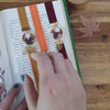 Autumnal elastic ribbon bookmarks adjustable with different subjects / handmade from polymer clay motifs forest