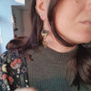 Moons and moths earrings / nature woodlands forestcore