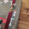 Fox with moon elastic ribbon bookmarks / handmade from polymer clay motifs forest